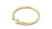 Load image into Gallery viewer, Stackable Ring with Open Design where Two Round White Diamonds are Facing Each Other | Mix &amp; Match Trio XII
