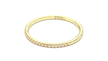 Load image into Gallery viewer, Stackable Ring with Round White Diamonds on Half Shank  | Mix &amp; Match Trio XI
