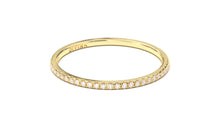Load image into Gallery viewer, Stackable Ring with Round White Diamonds on Half Shank  | Mix &amp; Match Trio XI
