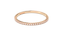 Load image into Gallery viewer, Stackable Ring with Round White Diamonds on Half Shank  | Mix &amp; Match Trio XI
