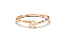 Load image into Gallery viewer, Stackable Ring with Round White Diamonds Inside a Heart | Mix &amp; Match Duo II
