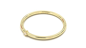 Stackable Ring with a Single Solitaire Round White Diamond | Mix & Match Trio XIII