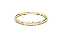 Load image into Gallery viewer, Stackable Ring with Two Round White Diamonds | Mix &amp; Match Trio XIV
