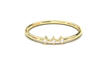 Load image into Gallery viewer, Stackable Ring with Three Round White Diamonds | Mix &amp; Match Trio XV
