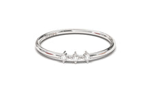 Load image into Gallery viewer, Stackable Ring with Three Round White Diamonds | Mix &amp; Match Trio XV
