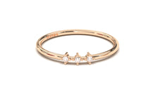 Load image into Gallery viewer, Stackable Ring with Three Round White Diamonds | Mix &amp; Match Trio XV
