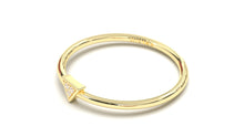 Load image into Gallery viewer, Stackable Ring with Round White Diamonds Inside a Pyramid | Mix &amp; Match Trio XVI
