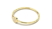 Load image into Gallery viewer, Ring with Circle Center Piece Encrusted with Round White Diamonds | Mix &amp; Match Trio XVII
