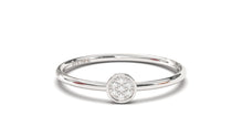 Load image into Gallery viewer, Ring with Circle Center Piece Encrusted with Round White Diamonds | Mix &amp; Match Trio XVII
