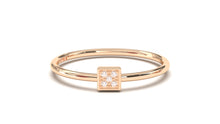 Load image into Gallery viewer, Ring with Square Box Encrusted with Round White Diamonds | Mix &amp; Match Trio XVIII
