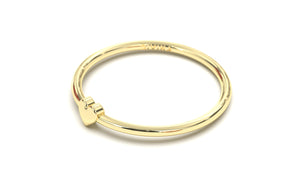 Stackable Ring with a Solid Gold Heart | Mix & Match Trio XIX
