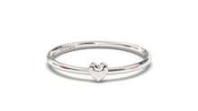 Load image into Gallery viewer, Stackable Ring with a Solid Gold Heart | Mix &amp; Match Trio XIX
