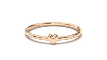 Load image into Gallery viewer, Stackable Ring with a Solid Gold Heart | Mix &amp; Match Trio XIX
