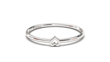 Load image into Gallery viewer, Stackable Ring with a Center Hollow Heart Design | Mix &amp; Match Trio XXI
