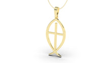 Load image into Gallery viewer, Ichthys and A Cross Pendant | Christianity XI
