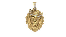 Load image into Gallery viewer, Lion Pendant The King with CZ or Diamonds in Silver or Gold | Ice Zone VI
