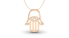 Load image into Gallery viewer, Elegant Hamsa Pendant with Diamonds in the Center| Hamsa II
