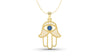 White Diamonds and Blue Sapphire Amulet | Hamsa IV