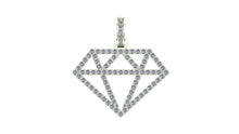 Load image into Gallery viewer, Diamond Pendant with CZ or Diamonds in Silver or Gold | Ice Zone IV
