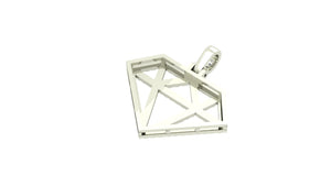 Diamond Pendant with CZ or Diamonds in Silver or Gold | Ice Zone IV