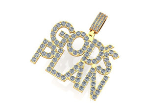 God's Plan Pendant with CZ or Diamonds in Silver or Gold | Ice Zone III