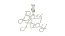 Load image into Gallery viewer, Boss Lady Pendant with CZ or Lab Grown Diamonds in Silver or Gold | Ice Zone X
