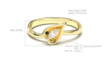Load image into Gallery viewer, Flower Theme Ring with a Single Marquise White Diamond | Bloom Flora II
