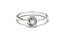 Load image into Gallery viewer, Flower Theme Ring with a Single Round White Diamond | Bloom Flora X
