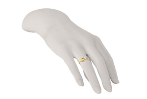 Flower Theme Ring with a Single Round White Diamond | Bloom Flora X
