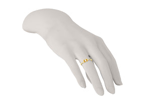 Flower Theme Ring with a Single Round White Diamond | Bloom Flora XII