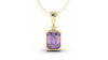 Vintage Style Pendant with Emerald Cut Amethyst set in Bezel Setting | Heritage Retro V