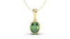 Vintage Style Pendant with Oval Shape Tsavorite set in Bezel Setting | Heritage Retro VI