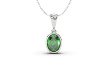 Load image into Gallery viewer, Vintage Style Pendant with Oval Shape Tsavorite set in Bezel Setting | Heritage Retro VI
