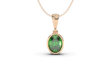 Load image into Gallery viewer, Vintage Style Pendant with Oval Shape Tsavorite set in Bezel Setting | Heritage Retro VI
