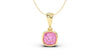 Vintage Style Pendant with Cushion Cut Pink Sapphire set in Bezel Setting | Heritage Retro VII