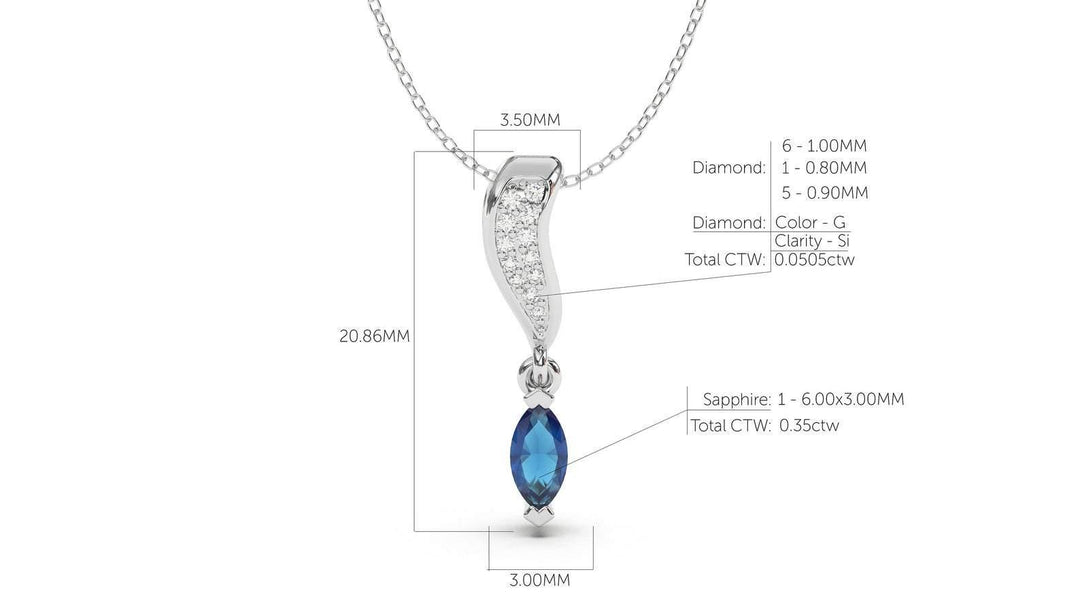 DIVINA Classic: Contours V Pendant - Divina Jewelry