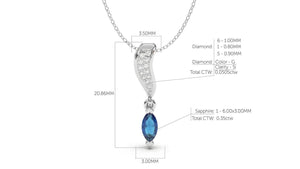 DIVINA Classic: Contours V Pendant - Divina Jewelry