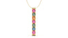 Pendant with Round Multi-Colored Sapphires | Kaleidoscope Harlequin I