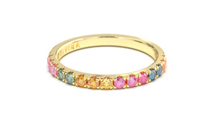 Multi-Colored Sapphire Ring | Kaleidoscope Harlequin I