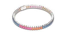 Load image into Gallery viewer, Tennis Bracelet with Pearshape Multi-Color Sapphires | Kaleidoscope Jazzy V

