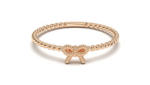 Load image into Gallery viewer, Braid Style Ring with a Golden Bow in the Center | Knots Bow I
