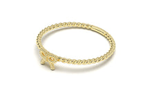Load image into Gallery viewer, Braid Style Ring with a Golden Bow in the Center | Knots Bow I
