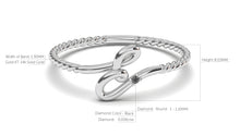 Load image into Gallery viewer, Braid Style Ring with Single Round Black Diamond | Knots Loop II
