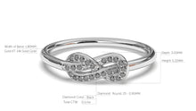 Load image into Gallery viewer, Braid Style Ring Encrusted with Round Black Diamonds | Knots Twist I
