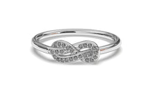 Load image into Gallery viewer, Braid Style Ring Encrusted with Round Black Diamonds | Knots Twist I
