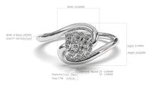 Load image into Gallery viewer, Braid Style Ring Encrusted with Round Black Diamonds | Knots Twist II
