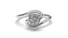 Load image into Gallery viewer, Braid Style Ring Encrusted with Round Black Diamonds | Knots Twist II

