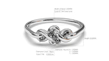 Load image into Gallery viewer, Braid Style Ring Encrusted with Round Black Diamonds | Knots Twist V
