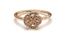 Load image into Gallery viewer, Braid Style Ring Encrusted with Round Black Diamonds | Knots Twist VI
