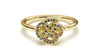 Braid Style Ring Encrusted with Round Black Diamonds | Knots Twist VI